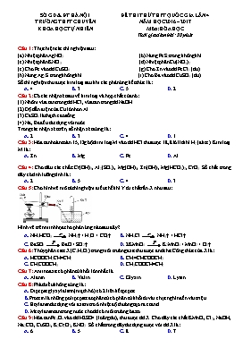 Đề thi thử THPT Quốc gia lần 4 môn Hóa học - Năm học 2016-2017 - Trường THPT chuyên Khoa học Tự nhiên (Có đáp án)